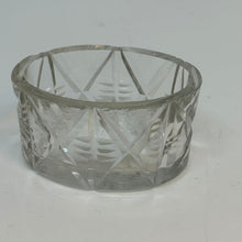 Load image into Gallery viewer, Vintage Moulded Glass Oval SALT CELLAR Geometric Style