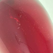 Load image into Gallery viewer, Vintage RUBY Red Glass GLASS SHAPED VASE 9"