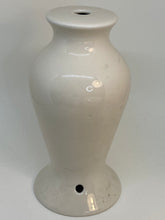 Load image into Gallery viewer, LAMP BASE Cream with Pink Flowers and Green Foliage 8"