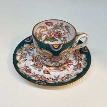 Load image into Gallery viewer, Small Antique French SARRAGUEMINES Tea Cups (Green)