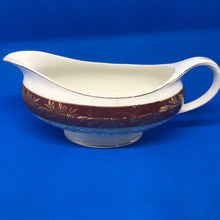 Load image into Gallery viewer, Vintage J & G MEAKIN Sol Golden Court Burgundy LUNCH PLATES, GRAVY BOAT, TUREENS
