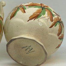 Load image into Gallery viewer, Vintage Hand Painted Autumnal Posy &amp; Amphora Vase Two Piece Set 1950s