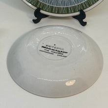 Load image into Gallery viewer, Vintage Blue Green Geometric Midwinter Pottery Whitehill China Tea Set Trio