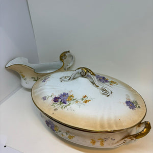 Antique DOULTON Burslem TUREEN and SAUCE GRAVY BOAT