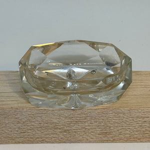 Vintage Cut Glass Octagonal SALT CELLAR