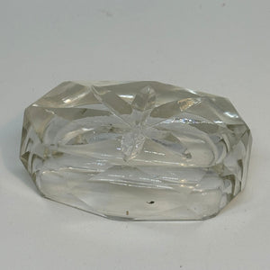 Vintage Cut Glass Octagonal SALT CELLAR