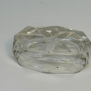 Vintage Cut Glass Octagonal SALT CELLAR