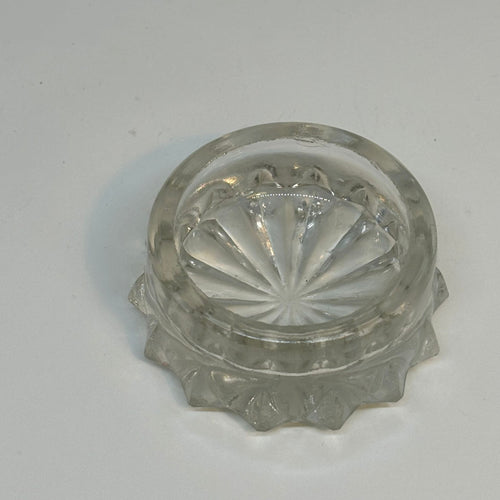 Vintage Moulded Glass Round SALT CELLAR