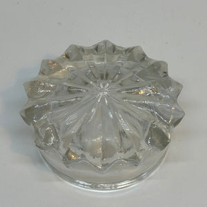 Vintage Moulded Glass Round SALT CELLAR