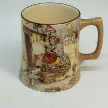 Load image into Gallery viewer, NEW HALL HANLEY Staffordshire Sairey Gamp MUG 1950s Martin Chuzzlewit Charles Dickens