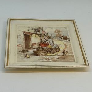 NEW HALL HANLEY Staffordshire Sairey Gamp WALL PLATE 1950s Martin Chuzzlewit Charles Dickens