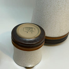 Load image into Gallery viewer, Vintage Denby Stoneware Potter's Wheel COFFEE POT CREAMER SUGAR BOWL - 1970s