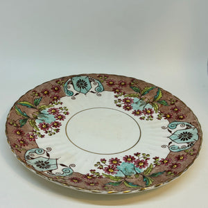 Antique Art Deco CAKE PLATE Hand Painted (prior to 1929) 9.25"