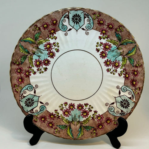 Antique Art Deco CAKE PLATE Hand Painted (prior to 1929) 9.25