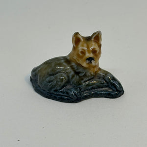 Vintage WADE WHIMSIES German Shepherd Dog FIGURINE