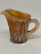 Load image into Gallery viewer, Vintage Molded Carnival Glass Diamond Pattern Creamer/Miniature Jug