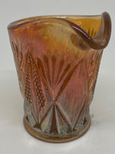 Load image into Gallery viewer, Vintage Molded Carnival Glass Diamond Pattern Creamer/Miniature Jug