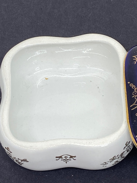 Vintage Bavarian Italian K.A. Ker Artis Pastoral Courting Lovers Trinket Box