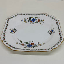 Load image into Gallery viewer, Vintage Shelley China Chelsea Floral Gold Rim Square Tea Plate 6.25"