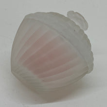 Load image into Gallery viewer, Vintage Pink Matte Frosted Glass Candle in a Jar with Rose Finial Lid