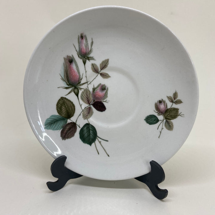 Vintage Johnson Bros 'Snowhite' Floral Ironstone Saucer 5.25"