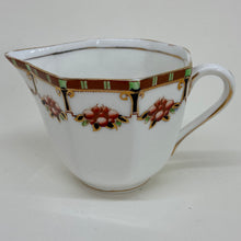 Load image into Gallery viewer, Vintage Art Deco Delphine Green &amp; Brown Bone China Milk Jug/Creamer