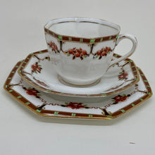 Load image into Gallery viewer, Vintage Art Deco Middleton Delphine China Tea Cup Saucer &amp; Plate Trio Set