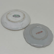 Load image into Gallery viewer, Pair of Vintage Hand Painted Countryside Cottage Bone China Trinket Dishes