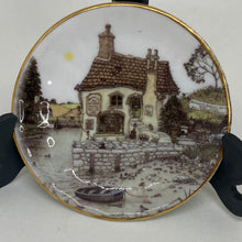 Load image into Gallery viewer, Pair of Vintage Hand Painted Countryside Cottage Bone China Trinket Dishes