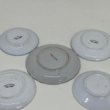Load image into Gallery viewer, 5 x Assorted Blue/Burgundy Pin Trinket Dishes with Golden Decorations