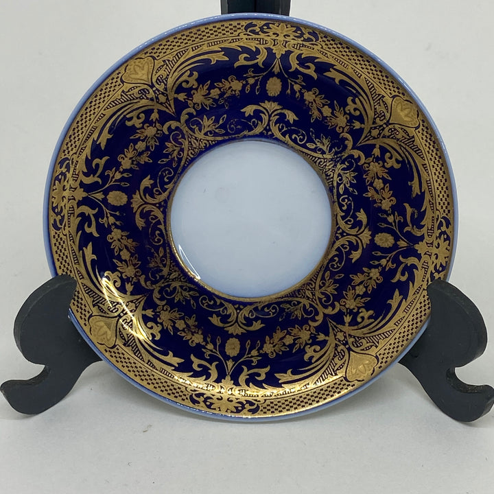 5 x Assorted Blue/Burgundy Pin Trinket Dishes with Golden Decorations