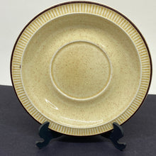 Load image into Gallery viewer, Vintage Poole Pottery Broadstone Speckled Caramel &amp; Brown Saucer 5.5"