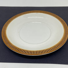 Load image into Gallery viewer, Vintage Made in England Poole Pottery 1970s White &amp; Brown Saucer 6"