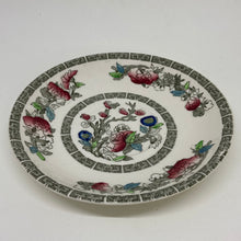Load image into Gallery viewer, Vintage Indian Tree Duchess Floral Greek Key Bone China Saucer 6.25"
