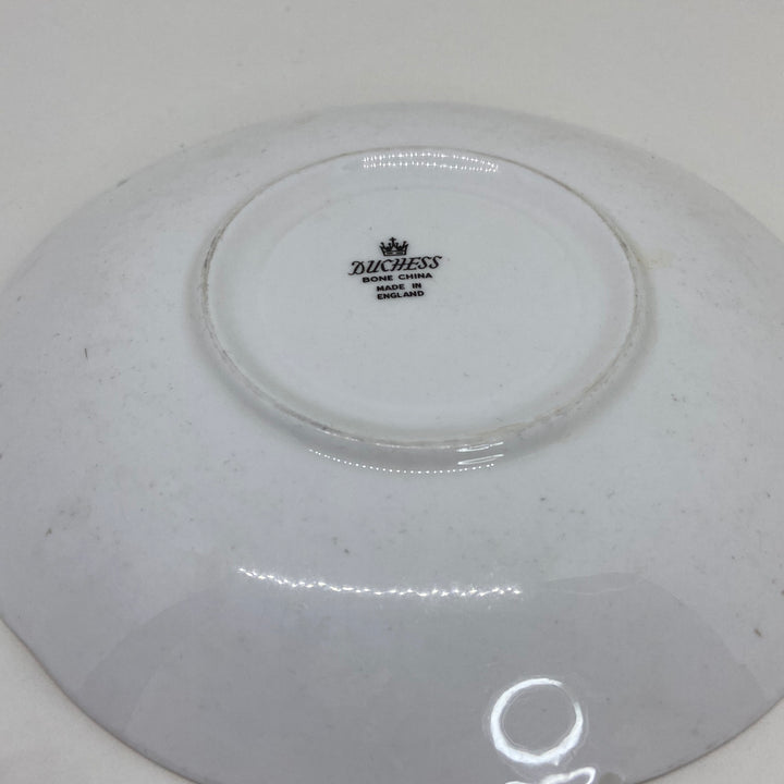 Vintage Indian Tree Duchess Floral Greek Key Bone China Saucer 5.5"