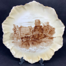 Load image into Gallery viewer, Antique Doulton Burslem Sepia Warwick Castle Decorative Collectors Plate