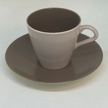 Load image into Gallery viewer, Vintage Twin Tone Poole Pottery Beige Brown Coffee Cup &amp; Saucer Set 1970s