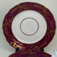 Load image into Gallery viewer, Antique Spode Copeland Garrett White &amp; Burgundy Coffee Cup Can Set
