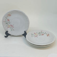 Load image into Gallery viewer, 3 x Vintage Floral Porcelana Schmidt Brazilian Espresso Coffee Saucers 4.25"