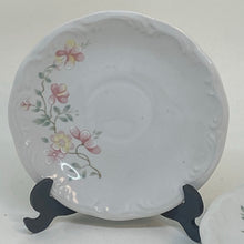 Load image into Gallery viewer, 3 x Vintage Floral Porcelana Schmidt Brazilian Espresso Coffee Saucers 4.25"