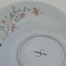 Load image into Gallery viewer, 3 x Vintage Floral Porcelana Schmidt Brazilian Espresso Coffee Saucers 4.25"