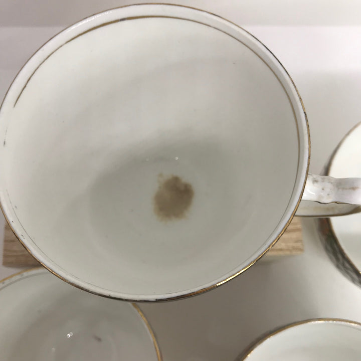 Vintage 8-Piece Art Deco Balmoral China Tea Time Cake Serving Set 1930s