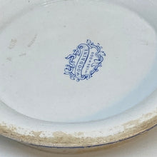 Load image into Gallery viewer, Antique Victorian Wedgwood Woodbine Blue White Ceramic Serving Bowl 10.5"