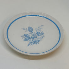 Load image into Gallery viewer, Vintage Bone China Baby Blue &amp; White Transferware Botanical Leaf Saucer 5.5"