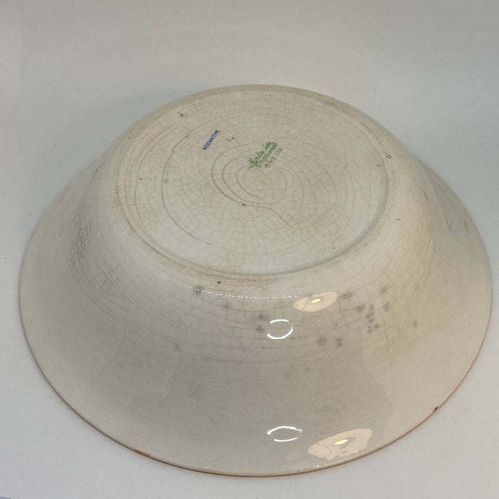 Vintage Hand Painted Floral Art Deco Rodanthe Vegetable Serving Bowl 9.5"