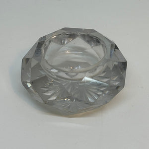 Substantial Vintage Hexagonal CRYSTAL SALT CELLAR