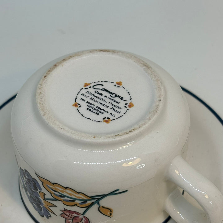 Vintage Boots Camargue TEACUP DUO - pink and blue flower pattern