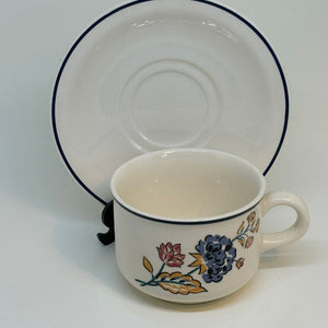 Vintage Boots Camargue TEACUP DUO - pink and blue flower pattern
