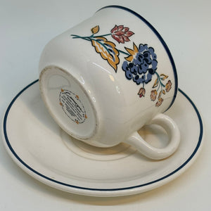 Vintage Boots Camargue TEACUP DUO - pink and blue flower pattern