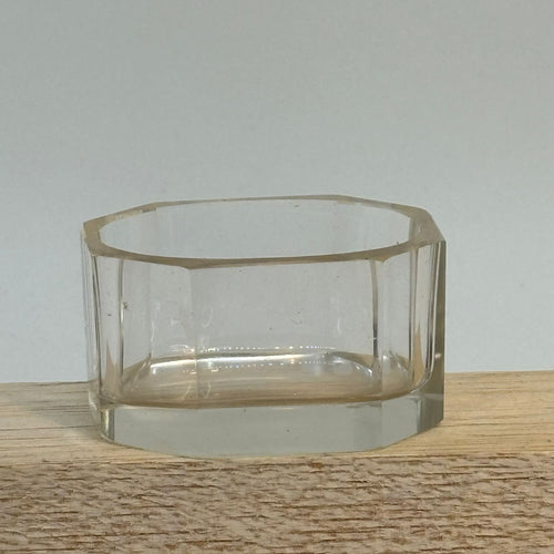 Vintage Moulded Glass Octagonal SALT CELLAR